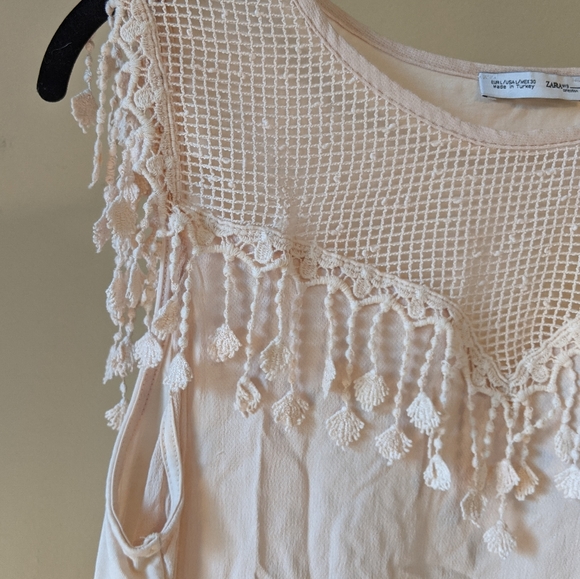 Sold Zara pink crochet boho shirt - Picture 5 of 5